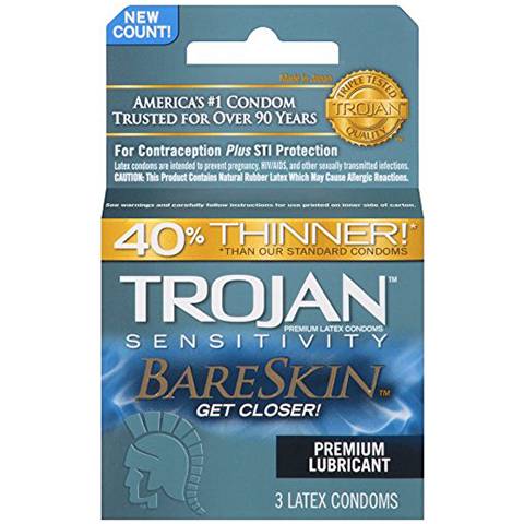 Trojan Bareskin Condoms 3 Pack