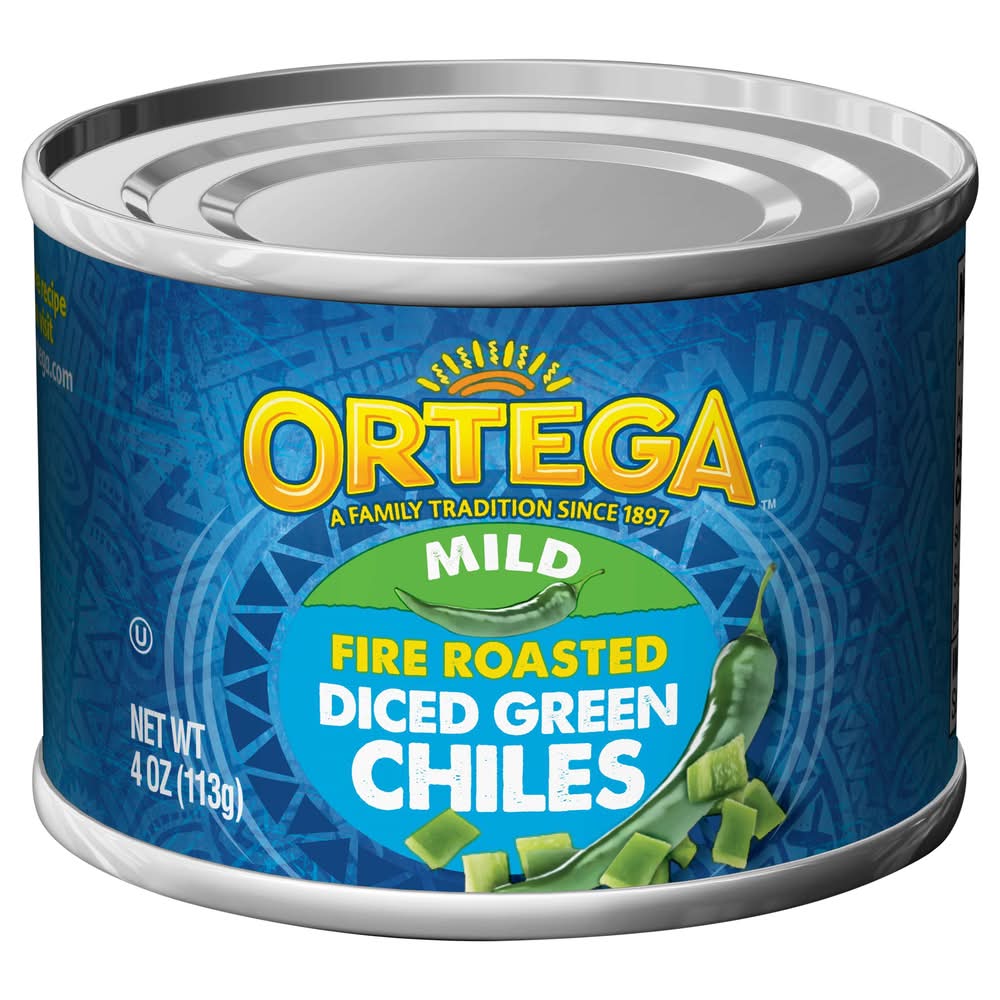 Ortega Mild Fire Roasted Diced Green Chiles (4 oz)