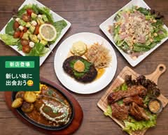 【卵を使わない国産肉の肉々しいハンバーグ】ROXハンバーグ
