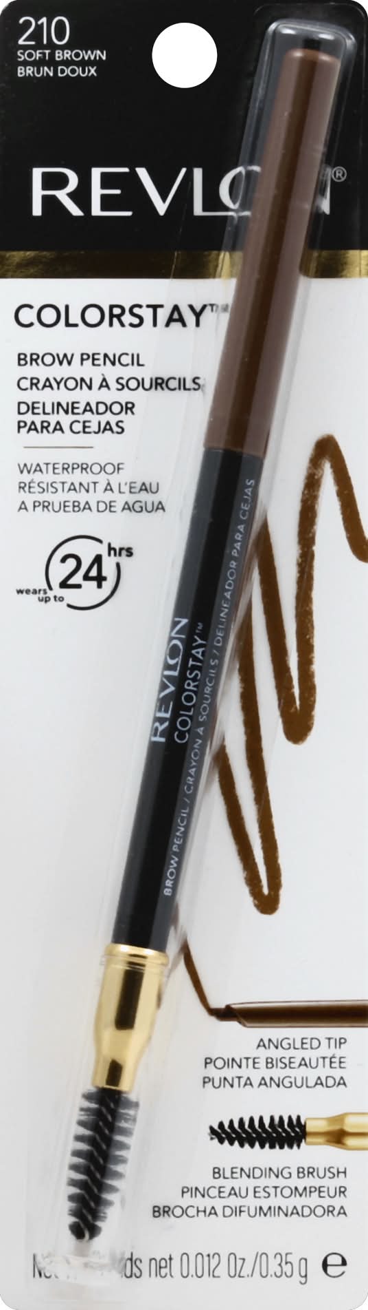 Revlon 210 Soft Brown Colorstay Brow Pencil (0.1 oz)