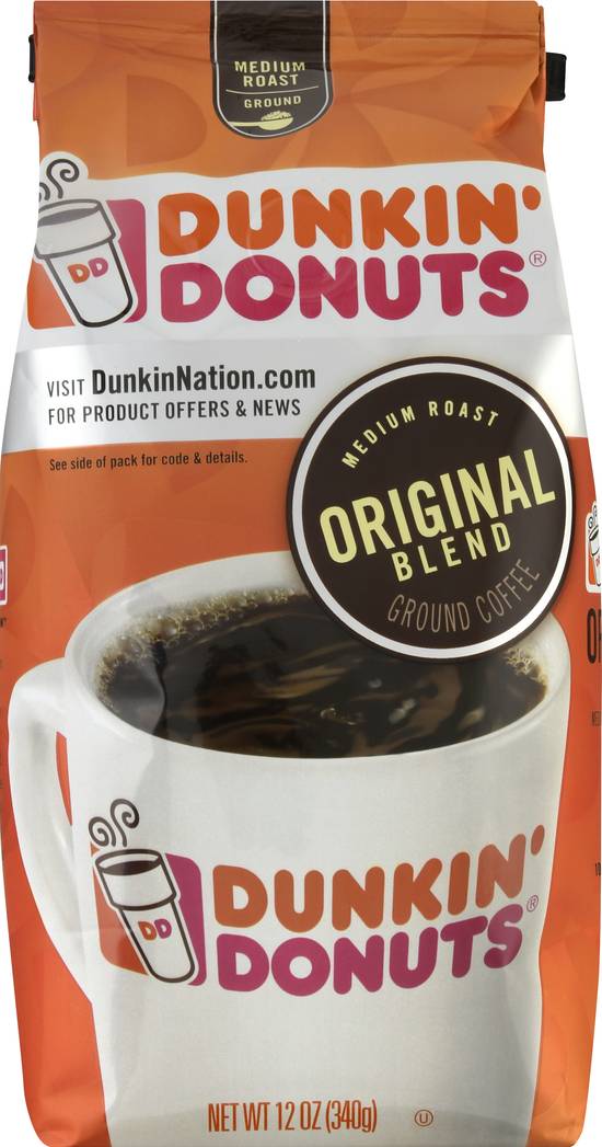 Dunkin' Original Blend Medium Roast Ground Coffee (12 oz)