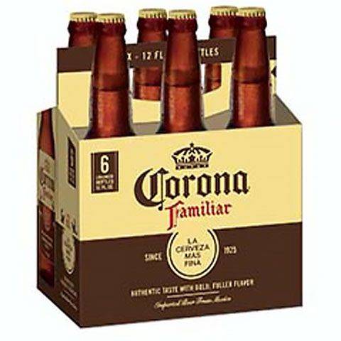 Corona Familiar Beer 6 Pack 12ozBottle