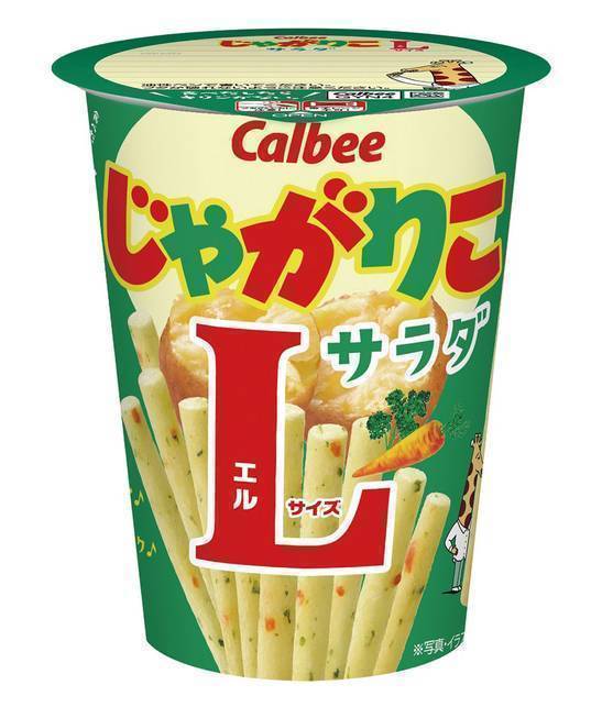 じゃがりこ ポテトスナック - サラダ, Lサイズ (68g)