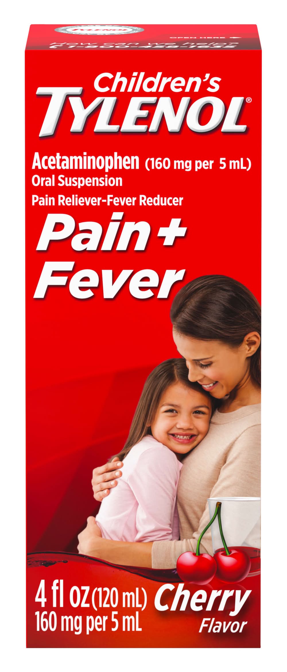 Tylenol Childrens Acetaminophen Pain & Fever Relief Oral Suspension 2-11 Years, Cherry (4 fl oz)