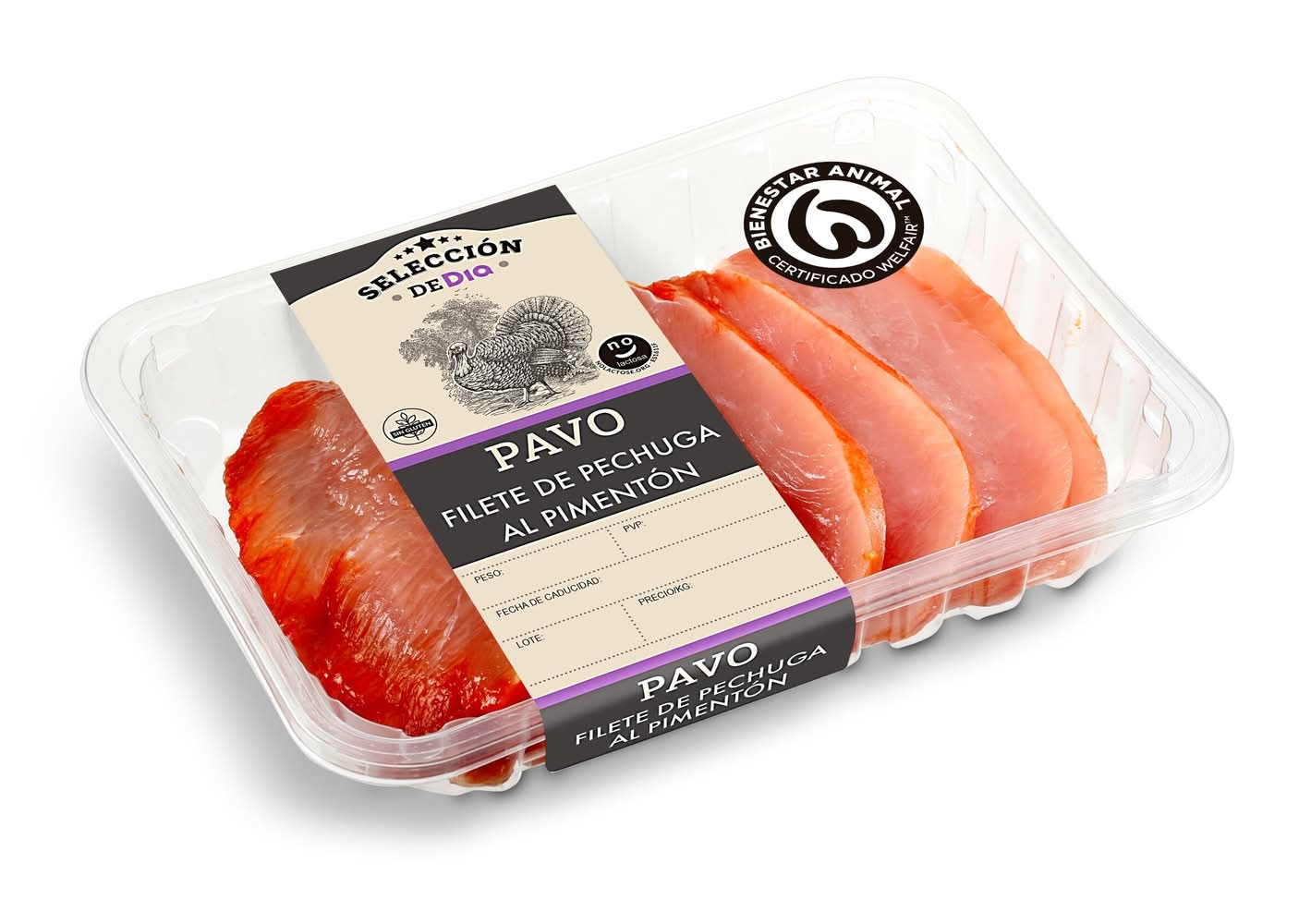 Filete De Pavo Al Pimentón Selección De Dia Bandeja 575 G Aprox.