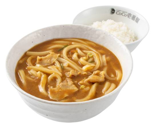 マイルドカレーうどん+ライス Mild curry udon+Rice