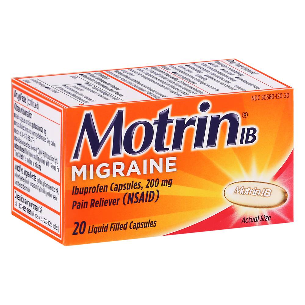 Motrin Ib Migraine Ibuprofen 200 mg Pain Reliever (0.5 oz)