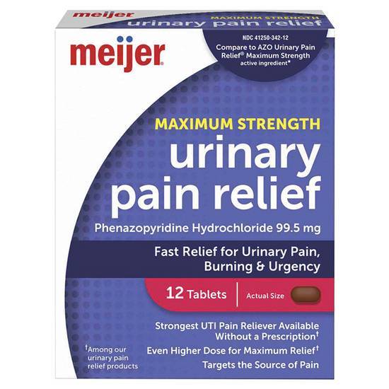 Meijer Maximum Strength Urinary Pain Relief Tablets, 12 ct