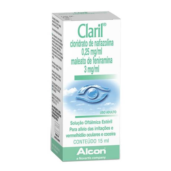 Alcon claril solução oftálmica estéril (15ml)