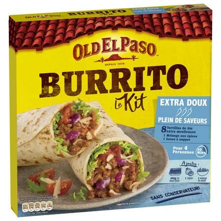 Kit pour Burritos sans piment OLD EL PASO - la boite de 491 g