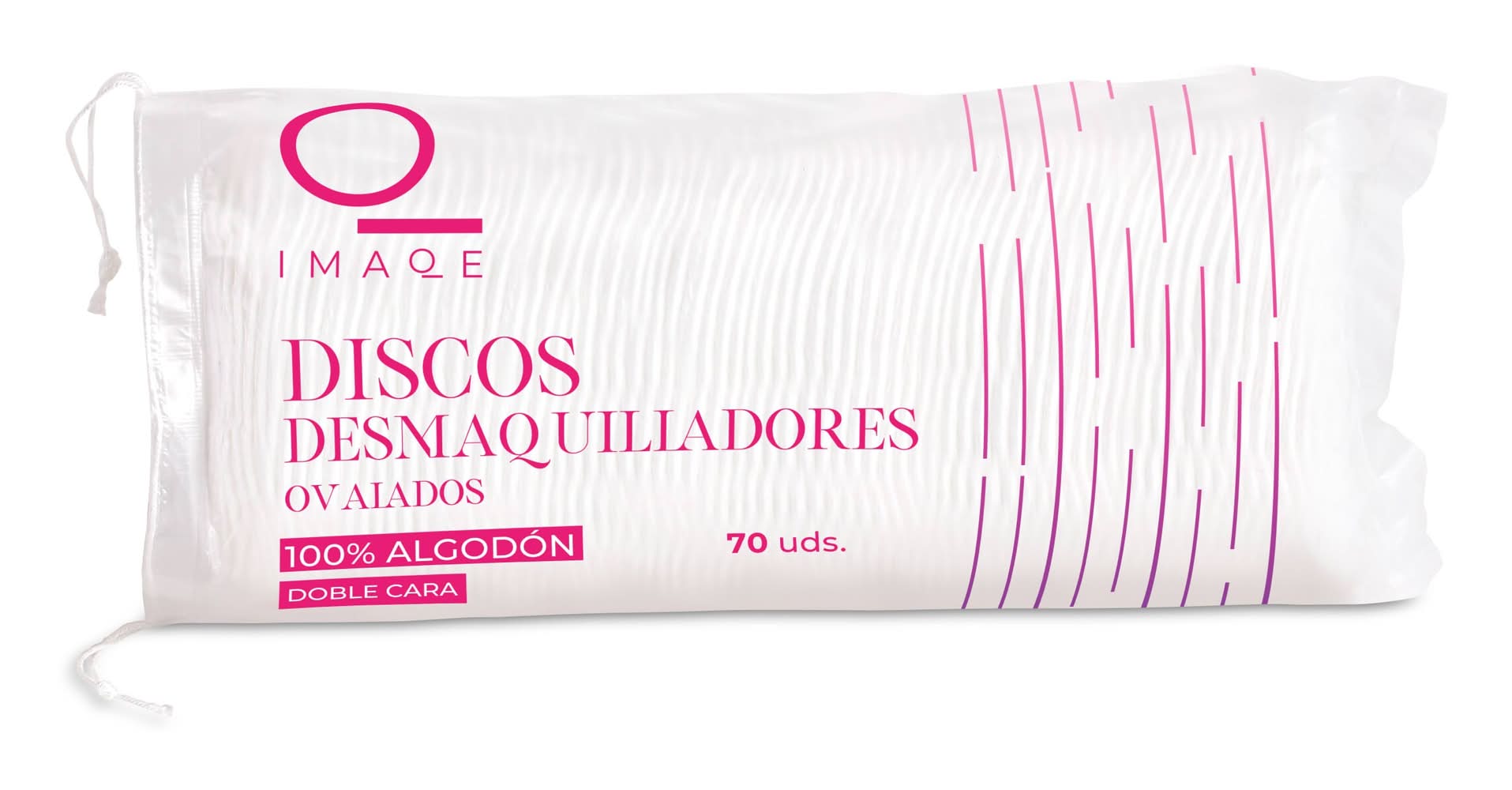 Discos De Algodón Desmaquillantes Ovalados Imaqe De Dia Bolsa 70 Unidades