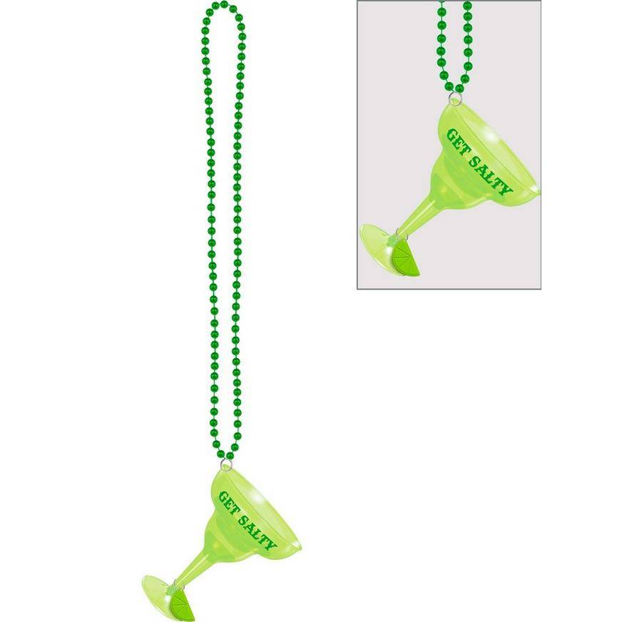 Green Get Salty Margarita Shot Glass Necklace