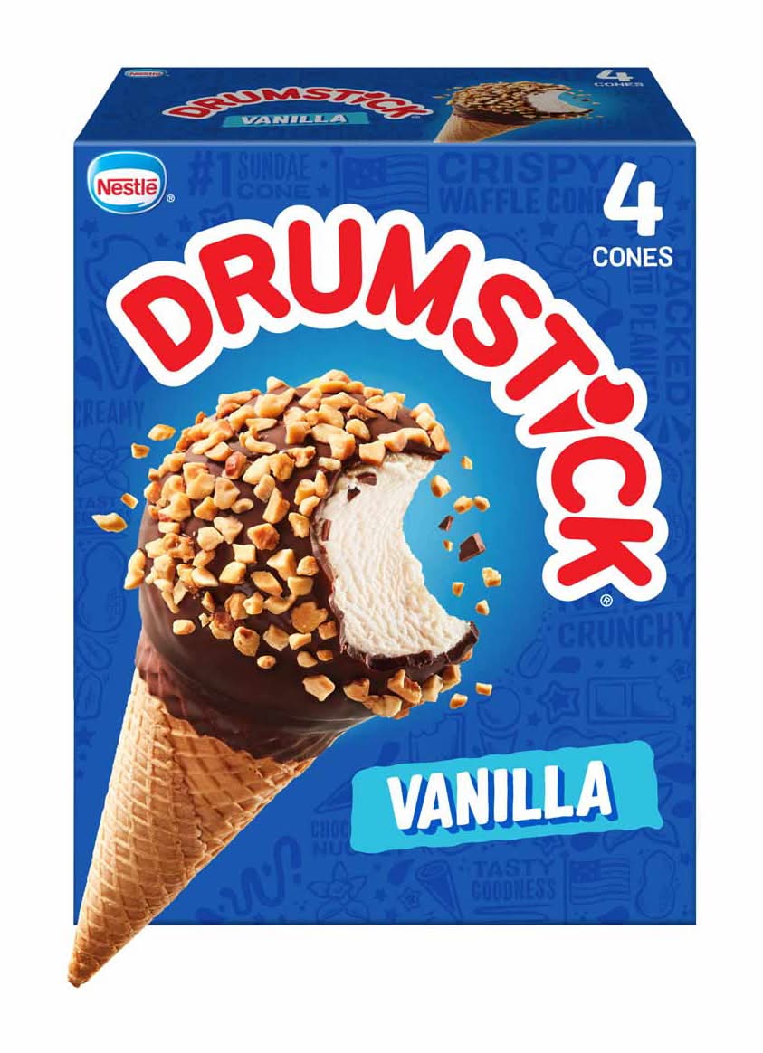 Drumstick The Original Vanilla Sundae Cones 4 Ct