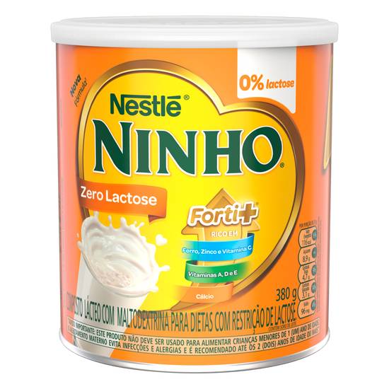 Nestlé composto lácteo ninho forti+ zero lactose (380 g)