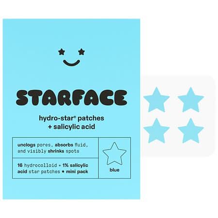 Starface Hydro-Star + Salicylic Acid Pimple Patches, Blue (16 ct)