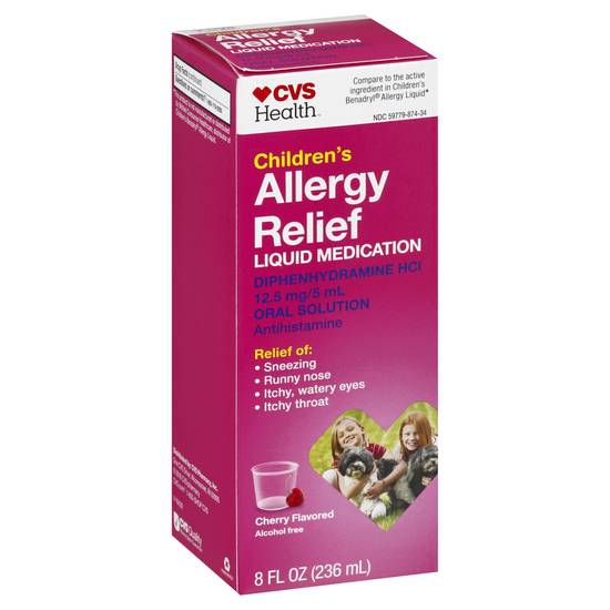 Cvs Health Children's Liquid Medication Cherry Flavored Allergy Relief
