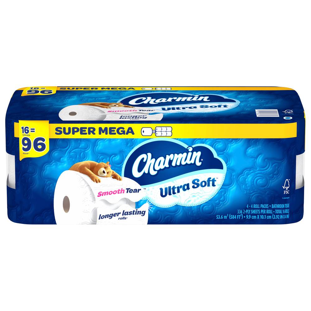 Charmin Ultra Soft Toilet Paper Super Mega Rolls