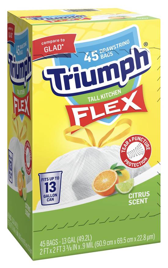 Triumph Tall Kitchen Flex Citrus Scent Bags