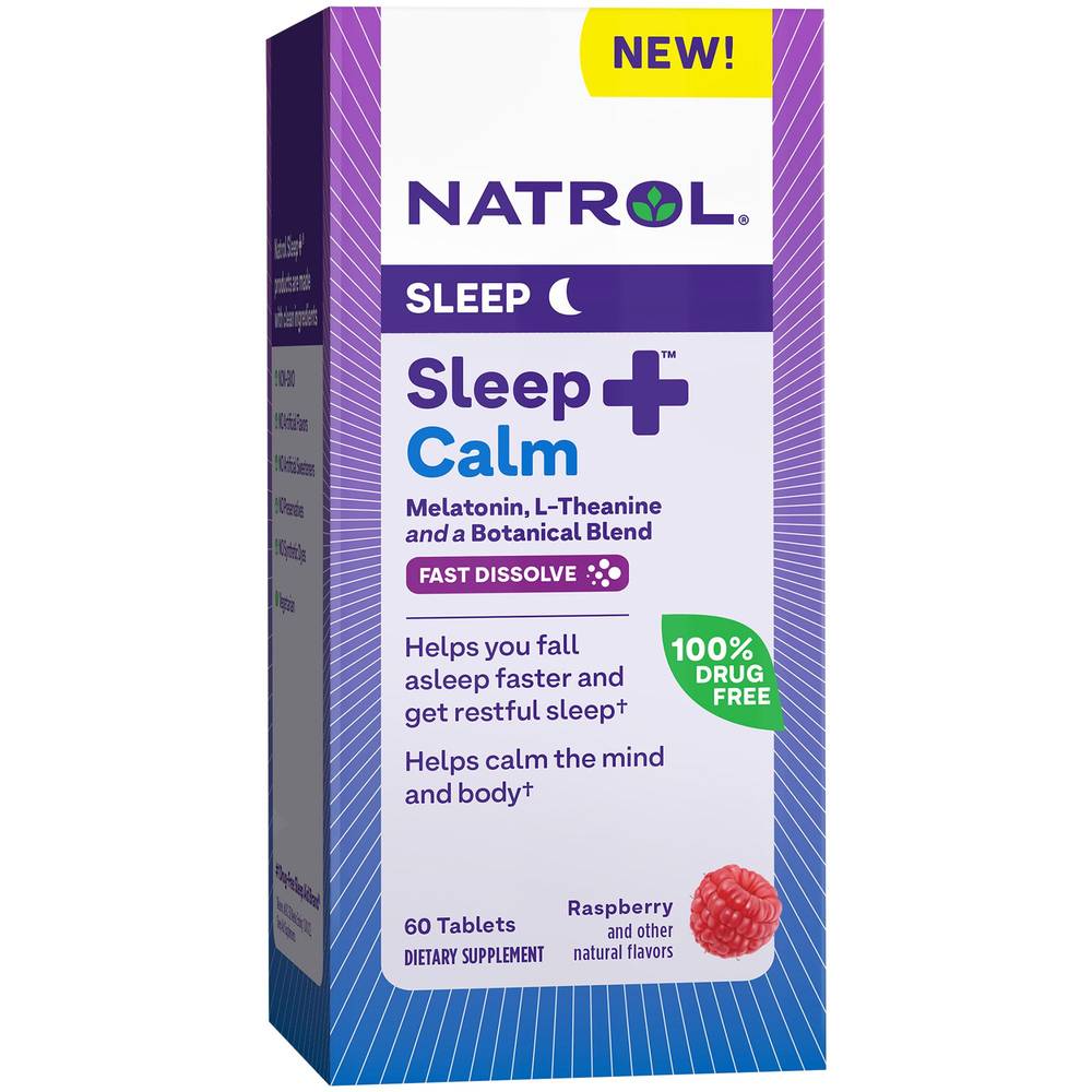 Natrol Sleep + Calm Fast Dissolve Tablets (raspberry)