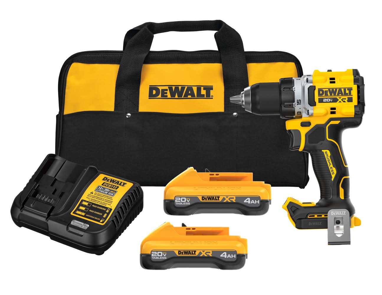 DEWALT 20-volt Max 1/2-in Keyless Brushless Cordless Drill ( 2 -Batteries Included, and Charger Included )
