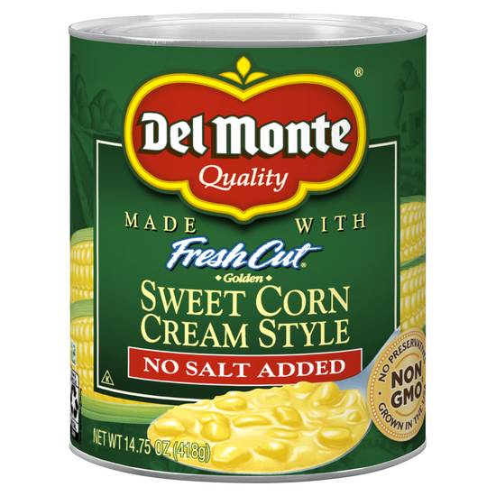 Del Monte Fresh Cut No Salt Added Cream Style Golden Sweet Corn