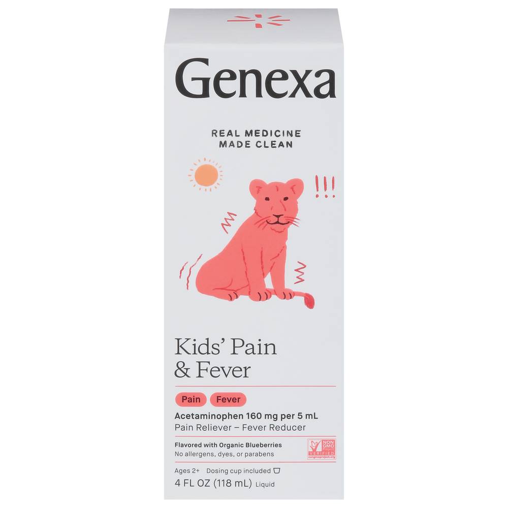 Genexa Kids Pain & Fever Ages Liquid Acetaminophen 160 mg (4 fl oz)