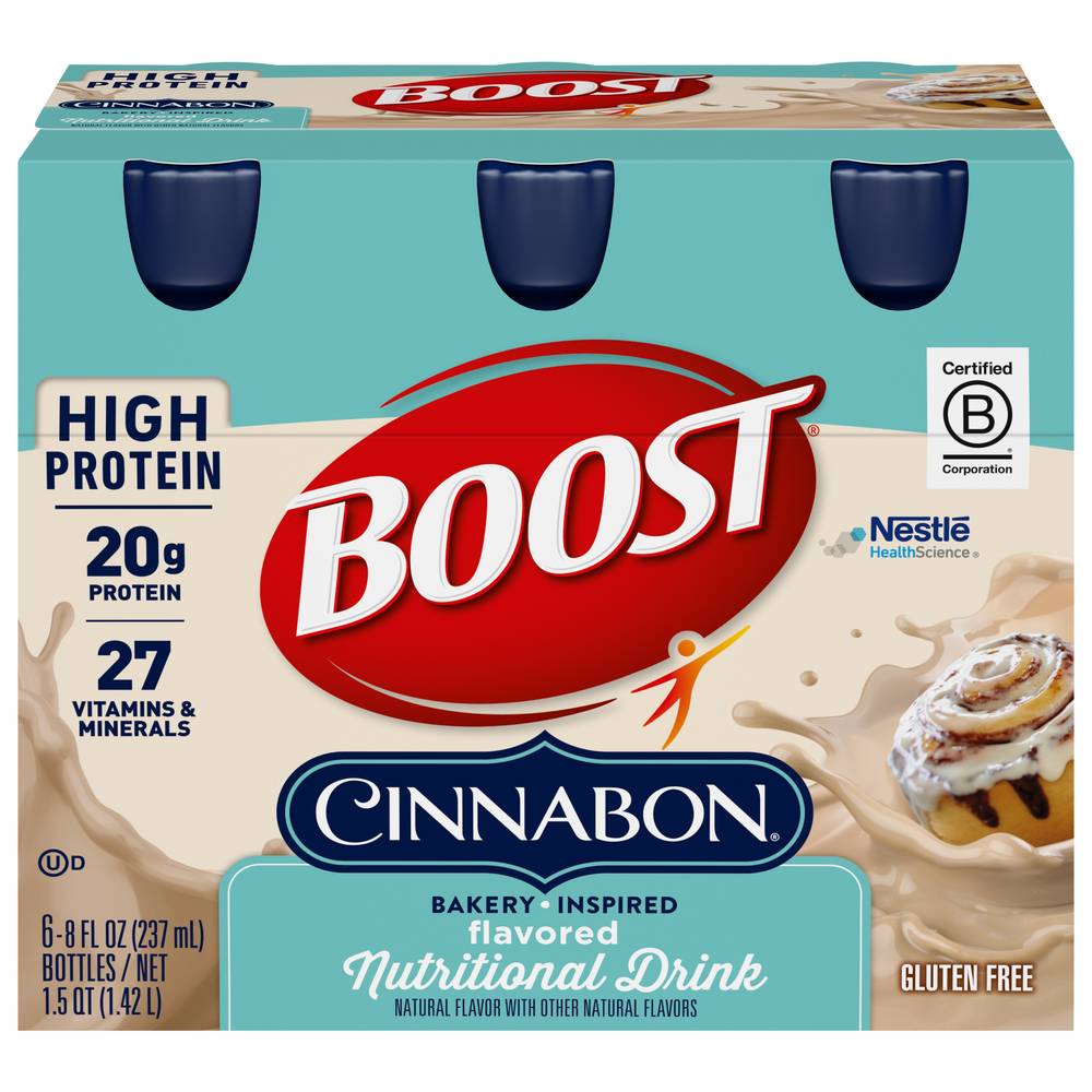 Boost Cinnabon Flavored Nutritional Drink (6 pack, 8 fl oz)