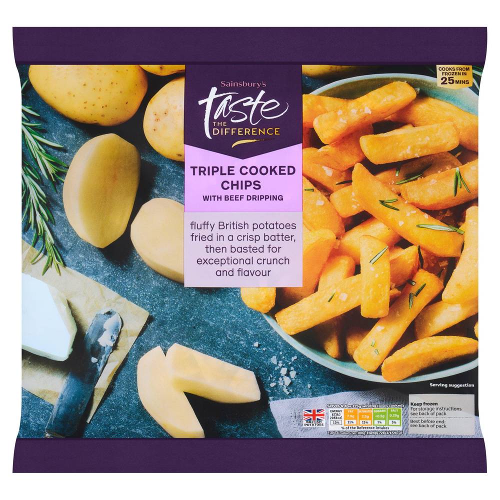 Sainsbury's Triple Cooked Chips, Taste the Difference 750g