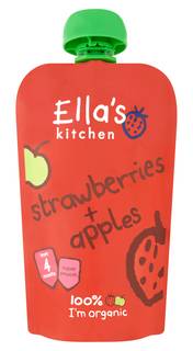 Ella's Kitchen Organic Strawberries and Apples Baby Pouch 4+ Months 120g