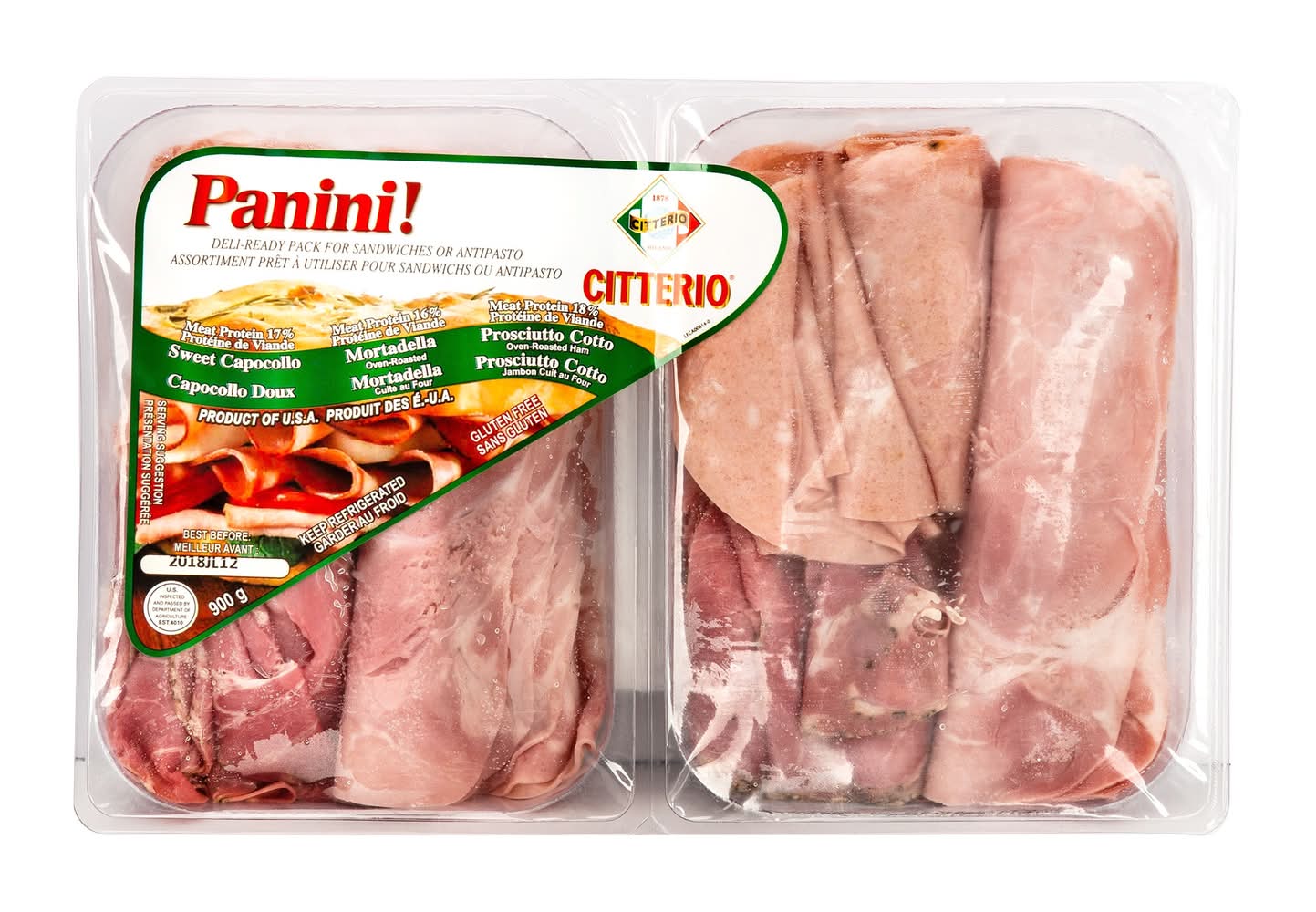 Citterio - Charcuteries Variées En Tranches, 2 × 450 G / Citterio Sliced Assorted Meat, 2 × 450 G