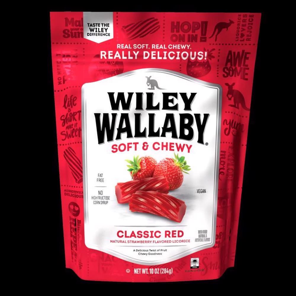 Wiley Wallaby Australian Style Gourmet Red Licorice 10 Oz