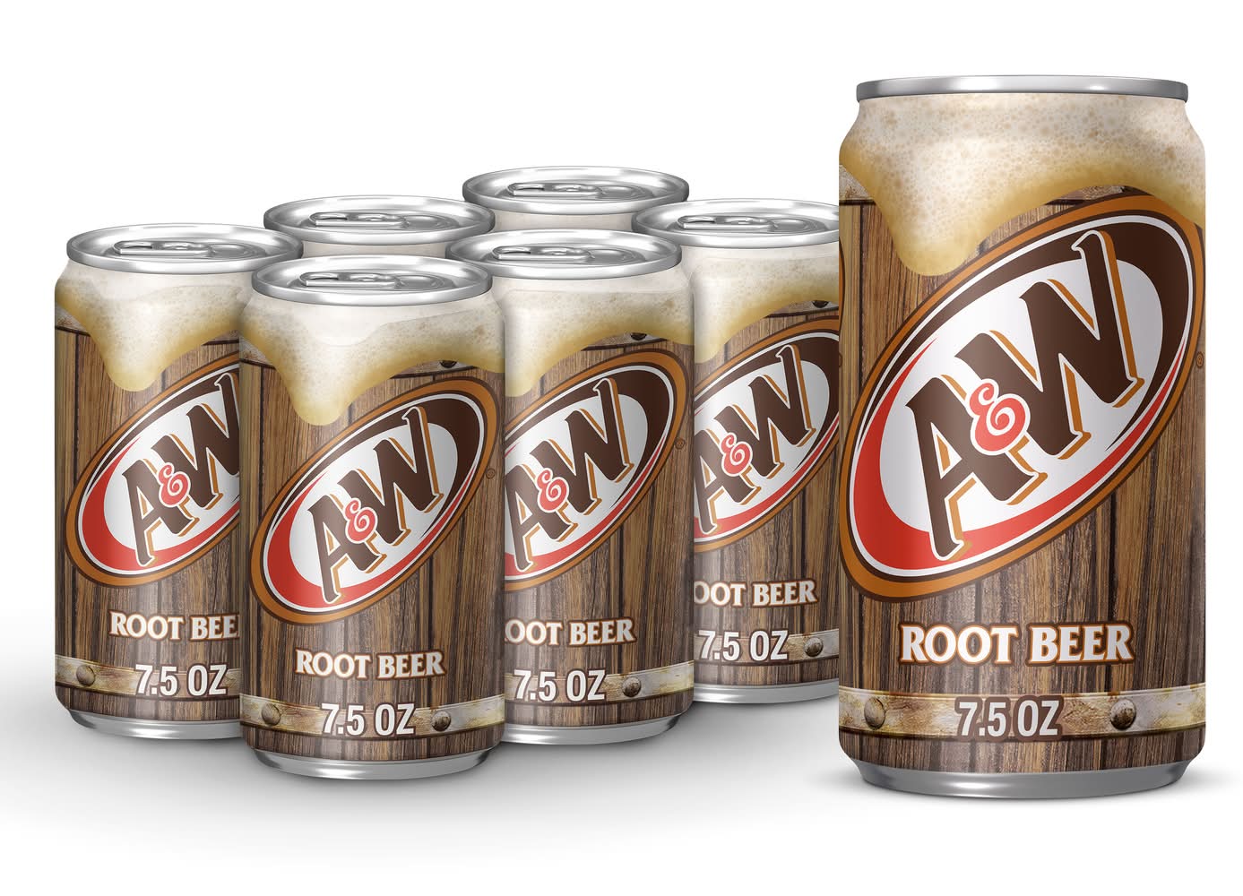 A&W Root Beer Soda (6 x 7.5 fl oz)