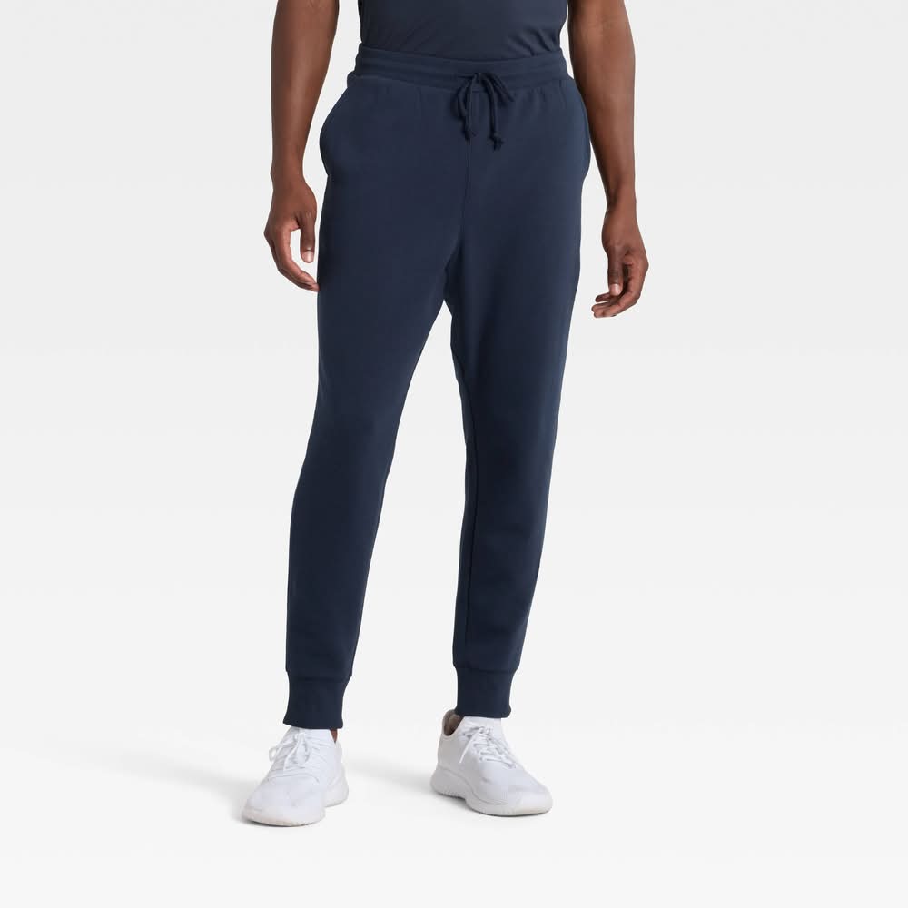 All In Motion Active Comfort Fleece Jogger Pants, Men, L, Blue
