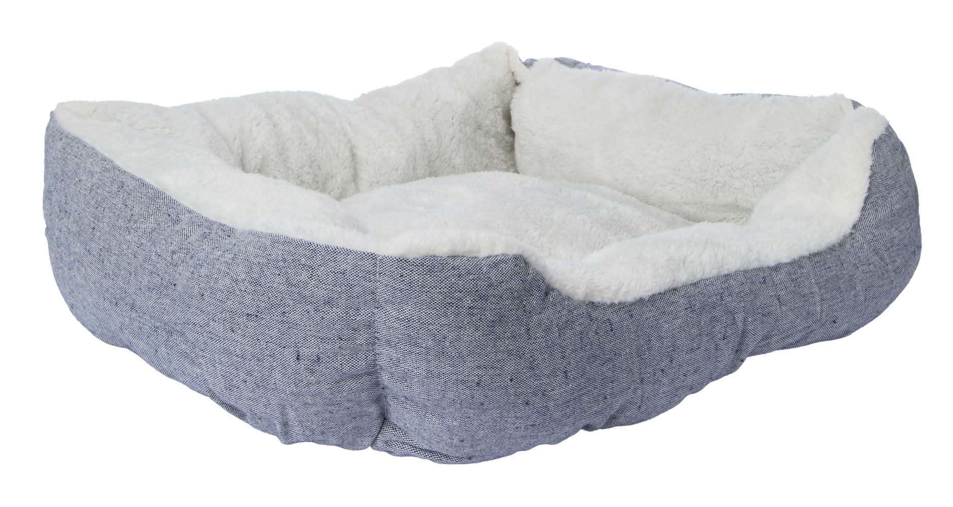 Five Below Denim Cuddler Pet Bed, 17.5x19.5 in, Gray