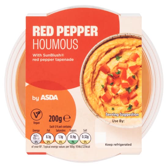 ASDA Red Pepper Houmous (200g)