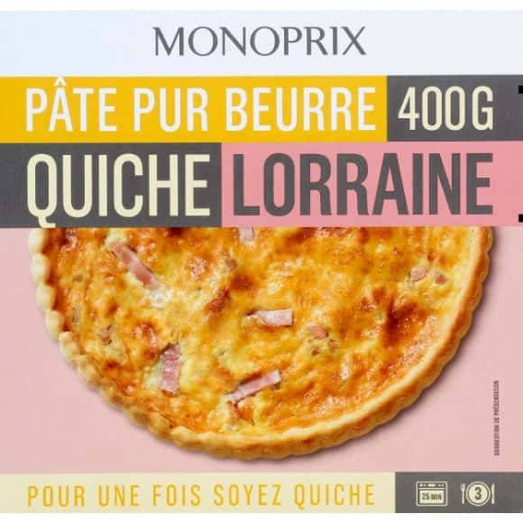 Monoprix Quiche Lorraine Pâte Pur Beurre La Boîte De 400 G