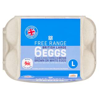 Co-op British 6 Large Free Range Eggs