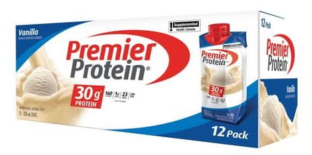Premier Protein High Protein Shakes, Vanilla (12 x 325 ml)