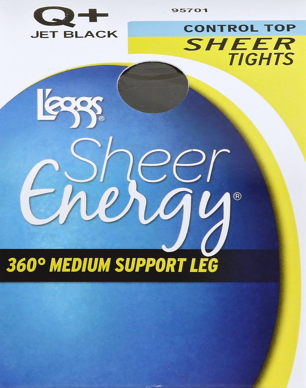 L'eggs Sheer Energy Control Top Sheer Tights Size Q+, Multi