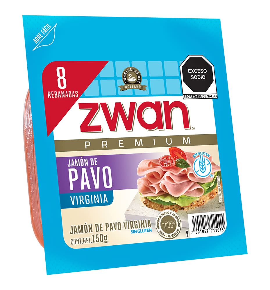 Zwan · Jamón de pavo virginia (0,15 kg)