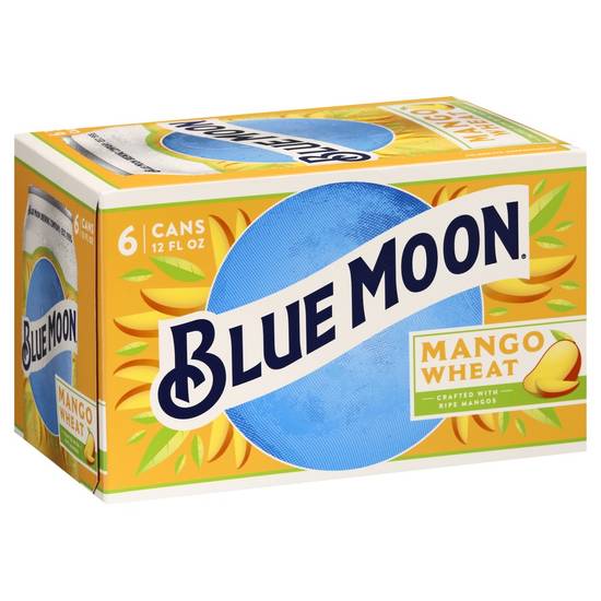 Blue Moon Mango Wheat Ale Domestic Beer (6 ct, 12 fl oz)