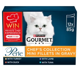 Gourmet Perle Cat Food Chefs Collection Mixed 12 x 85g (1020g)