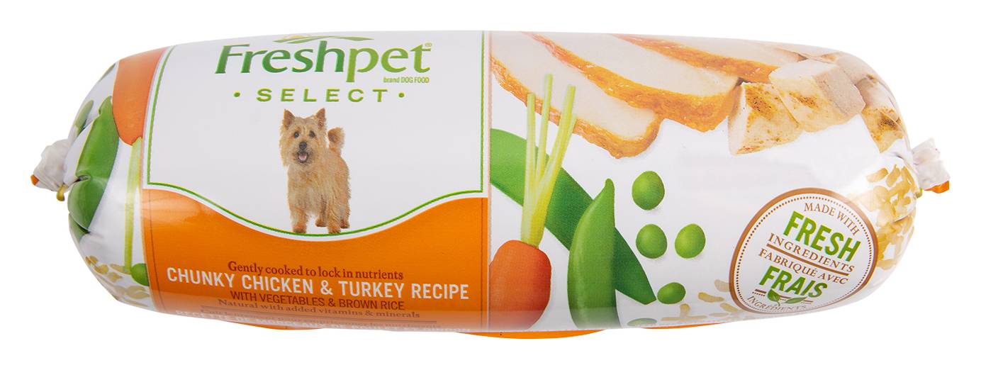 Freshpet Adult Chunky Chicken & Turkey With Vegetables & Brown Rice Dog Food (680 g)