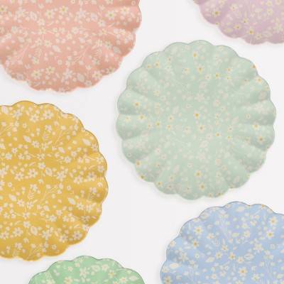 Meri Meri Floral Reusable Bamboo Large Plates (Pack of 6)