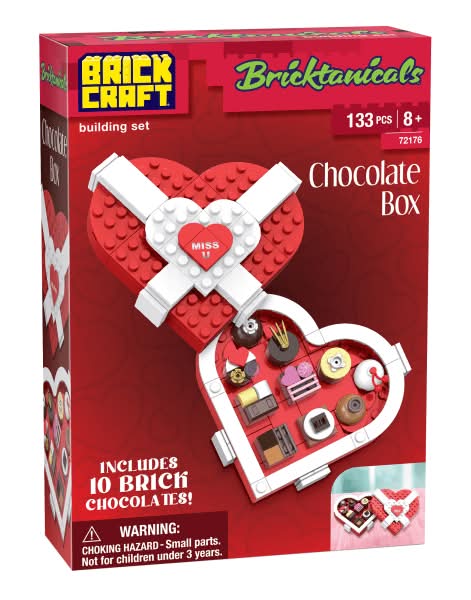 Brickcraft Box Of Chocolates Brick Building Kit, Set Of 133 Pieces