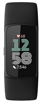 Fitbit Charge 6 Smart Watch, GPS, 26mm, Aluminum Case, Obsidian Silicone (GA05183-NA)