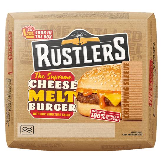 Rustlers the Supreme Cheese Melt Burger 173g