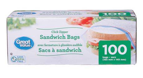 Great Value Zipper Seal Sandwich Bags