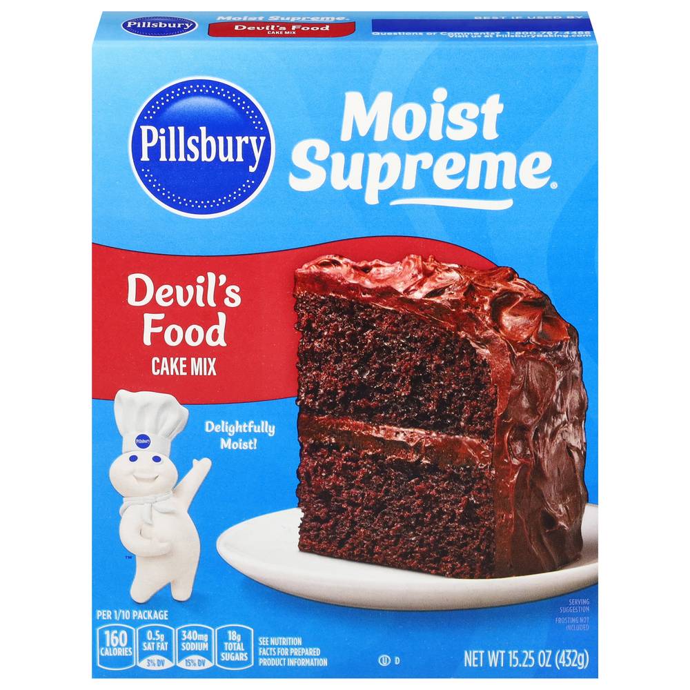 Pillsbury Moist Supreme Devil's Food Premium Cake Mix (15.25 oz)