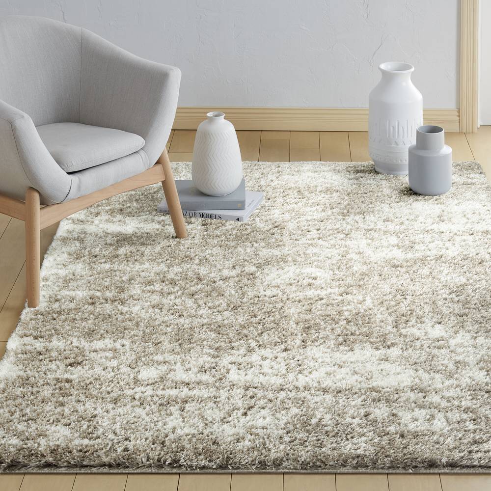 Origin 21 Taupe Indoor Area Rug (8 in x 10 in/off-white)